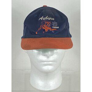 VTG Rare Front Row Auburn Tigers Embroidered Snapback Cap Navy/Orange OS F285